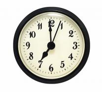 Ivory Arabic Clock Insert Black Bezel 2-5/16 inch